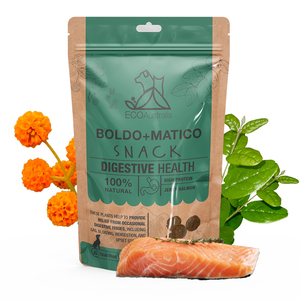 Ecoaustralis Salud Digestiva Premios Funcionales Tipo Jerky para Perro Receta Salmón, 80 g Ecoaustralis Salud Digestiva Premios Funcionales Tipo Jerky para Perro Receta Salmón, 80 g