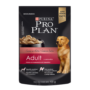 Pro Plan Alimento Húmedo para Perro Adulto Receta Carne, 100 g