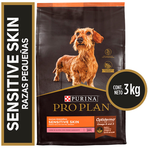 Pro Plan Sensitive Skin Alimento Seco para Perro Adulto de Raza Pequeña, 3 kg