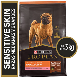 Pro Plan Sensitive Skin Alimento Seco para Perro Adulto de Razas Medianas y Grandes, 3 kg