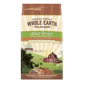 Whole Earth Farms Alimento Natural Sin Granos para Perro Adulto Receta Pollo y Salmón, 12 kg