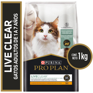 Pro Plan Live Clear Alimento Seco para Gato Adulto de Todas las Razas, 1 kg
