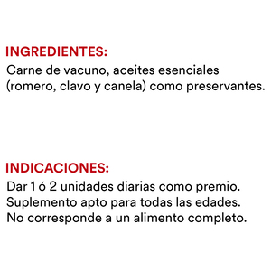 Patagon Raw Snack Natural  Carne Vacuno para Perro, 40 g