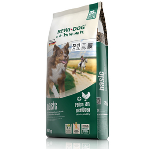 Bewi Dog Alimento Natural Seco para Adulto Basic Croc Perro, 25 kg