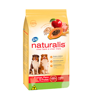 Naturalis Alimento Natural para Perro Adulto Receta Pollo / Pavo y Frutas, 15 kg
