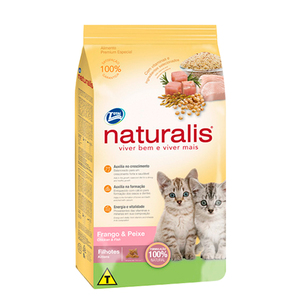 Naturalis Alimento Natural para gatito Receta Pollo y Pescado, 1 kg