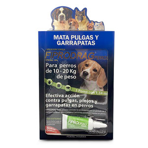 Drag Pharma Fiprodrag Pipeta Antiparasitarias para Perro, 10 a 20 kg