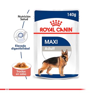 Royal Canin Alimento Húmedo para Maxi Adulto Pouch, 140 g