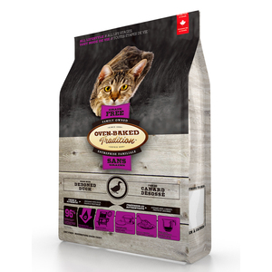 Oven Baked Tradition Gain Free Todas las Etapas de Vida Pato Gato, 4.54 kg