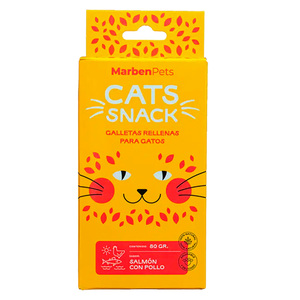 Cats Snack Galletas para Gatos Sabor Catnip & Pollo, 80 g