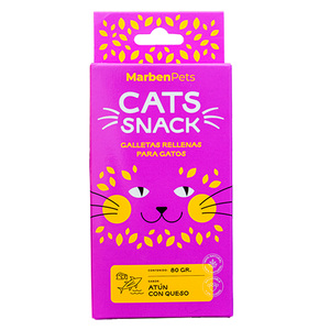 Cats Snack Galletas para Gatos Sabor Atún & Queso, 80 g