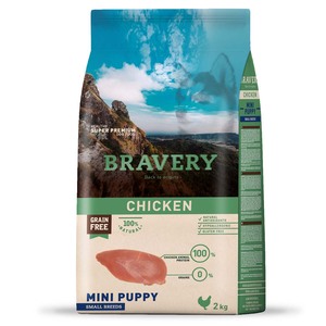 Bravery Alimento Seco Natural Libre de Granos para Cachorro Raza Pequeña Receta Pollo, 2 kg Bravery Alimento Seco Natural Libre de Granos para Cachorro Raza Pequeña Receta Pollo, 2 kg