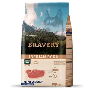 Bravery Alimento Seco Natural Libre de Granos para Perro Adulto Raza Pequeña Receta Cerdo Ibérico, 2 kg Bravery Alimento Seco Natural Libre de Granos para Perro Adulto Raza Pequeña Receta Cerdo Ibérico, 2 kg
