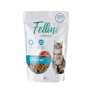 Fellini Alimento Natural Húmedo para Gatos Receta Salmón, 85 g