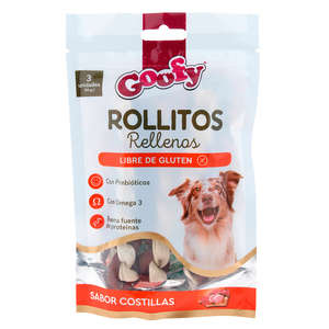 Goofy Rollitos Rellenos Sin Gluten para Perro, 60 g