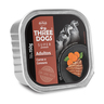 Three Dogs Alimento Natural Húmedo para Perro Adulto Paté Sabor Carne y Zanahoria, 150 g