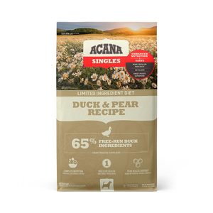 Acana Singles Alimento Natural Seco para Perro Duck & Pear, 10.20 kg