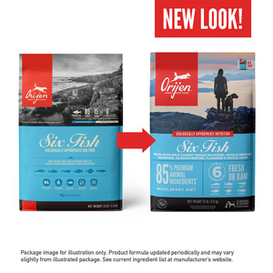 Orijen Alimento Natural Seco para Perro Six Fish Dog, 2 kg Orijen Alimento Natural Seco para Perro Six Fish Dog, 2 kg