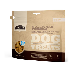 Acana Singles Premios Naturales Treats Duck & Pear Freeze-Dried Sabor Pato con Peras para Perro, 35 g