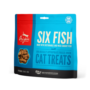 Orijen Premios Naturales Treats Six Fish Gato Freeze-Dried Sabor 6 Pescados, 35 g