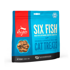 Orijen Premios Naturales Treats Six Fish Gato Freeze-Dried Sabor 6 Pescados, 35 g