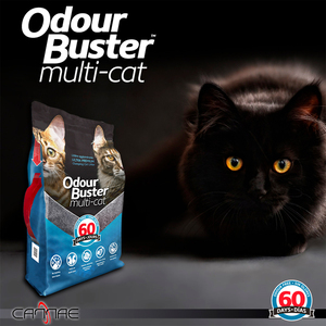 Odour Buster Multi-Cat Arena Sanitaria Aglutinante sin Aroma Multi-Gato, 12 kg