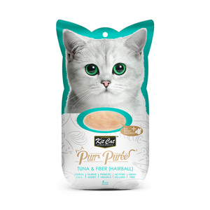 Kit Cat Purr Purée Snack Cremoso Receta Atun y Fibra para Gato, 60 g