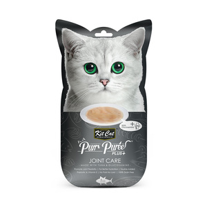 Kit Cat Purr Purée Plus+ Snack Cuidado Articular Receta Atún y Glucosamina para Gato, 60 g