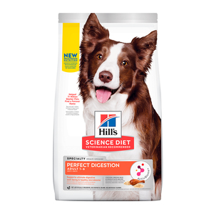 Hill's Science Diet Perfect Digestion Alimento Seco para Perro Adulto Todas las Razas Receta Pollo, 5.4 kg