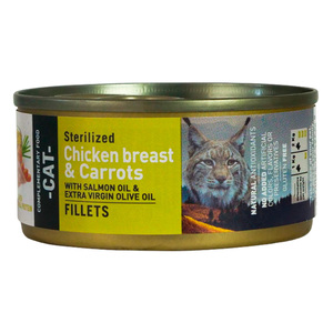 Bravery Alimento Húmedo Natural para Gato Adulto Esterilizado Receta Pollo y Zanahoria, 70 g