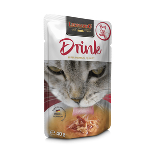Leonardo Drink Alimento Líquido Complementario para Gato Adulto Receta Ternera, 40 g