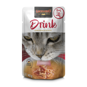 Leonardo Drink Alimento Líquido Complementario para Gato Adulto Receta Ternera, 40 g