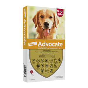 Advocate Pipeta Antiparasitaria para Parásitos Externos e Internos para Perro, 10 a 15 kg