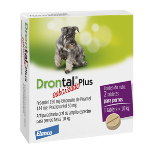 Drontal Plus Saborizado Comprimidos Antiparasitarios Internos para Perro, 10 kg