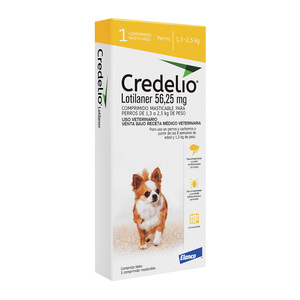Credelio Comprimido Masticable Antiparasitario Externo para Perro, 1.3 a 2.5 kg