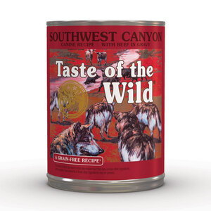 Taste of the Wild Southwest Canyon Alimento Natural Húmedo para Perro Todas las Etapas de Vida Receta Ternera, 390 g