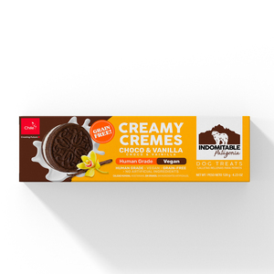 Indomitable Creamy Cremes Galletas Rellenas de Crema para Perro Receta de Chocolate y Vainilla, 120 g