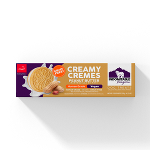 Indomitable Creamy Cremes Galletas Rellenas de Crema para Perro Receta de Maní, 120 g