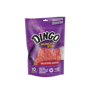 Dingo Munchy Stix Carnaza para Perro Adulto Sabor Pollo, 90 g