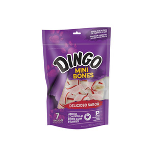 Dingo Mini Bones Carnaza para Perro Adulto Raza Pequeña Sabor Pollo, 70 g