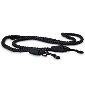 Bond & Co Correa Multiusos de Cuerda Trenzada Color Negro para Perro, 1.8 m