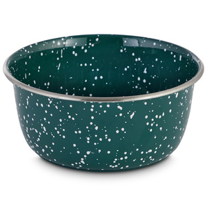 Harmony Bowl Moteado de Acero Esmaltado Verde para Perro, Mediano