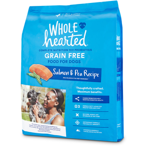 WholeHearted Libre de Granos Alimento Natural para Perro Todas las Edades Receta Salmón y Arveja, 18.1 kg