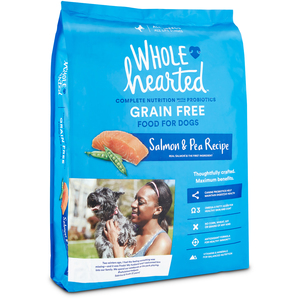 WholeHearted Libre de Granos Alimento Natural para Perro Todas las Edades Receta Salmón y Arveja, 18.1 kg